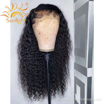 Sunlight high quality Brazilian Human Hair Lace Front Wig With Baby Hair For Black Women cheap 360 water wave wig
